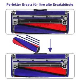 bundiglassware Bürste Ersatzbürste für Dyson V6 V7 V8 V10 V11 Ersatzteile, Softwalze für Dyson Zubehör, Weiche Walzenbürste Ersatzteil, Ersatz Fl...