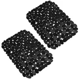 leazzle Spülbeckenmatte, 2er-Set PVC Spülbeckeneinlage, 40x30cm Spülbeckenschutz Schutzmatte, Kieselsteinförmige Spülbecken Spritzschutzfür Küchenspülenboden