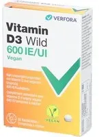 Vitamine D3 Sauvage Comprimés 600 UI Vegan Comprimé(S) 90 pc(s)