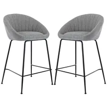 WAHSON OFFICE CHAIRS Barhocker 2er Set höhenverstellbar grau