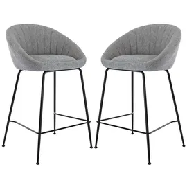 WAHSON OFFICE CHAIRS Barhocker 2er Set höhenverstellbar grau
