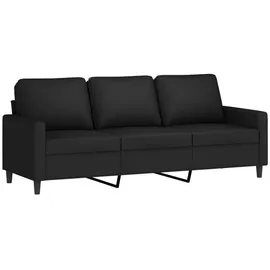 vidaXL 3-Sitzer-Sofa Schwarz 180 cm Samt