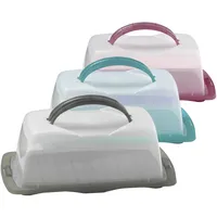 Kuchenbehälter Kunststoff rechteckig petrol, grau & purple, Form:rechteckig