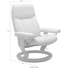 Stressless Relaxsessel Consul Kunstleder 76 x 100 x 71 cm Rot mit Classic Base