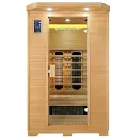 Artsauna Infrarotkabine Oslo mit Triplex-Heizsystem 2 Personen Hemlock Holz