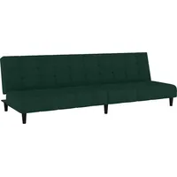 vidaXL Schlafsofa 2-Sitzer Dunkelgrün Samt