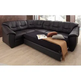 sit&more Ecksofa »Savona L-Form, B: 262 cm« optional Bettfunktion, Federkern, schwarz