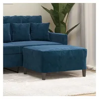 vidaXL Fußhocker Samt 70 x 55 x 41 cm Blau