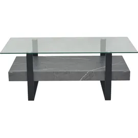 Hela Couchtisch »KONRAD«, (1 St.), Couchtisch; Ablageboden; Glasplatte; Kufengestell grau