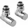 Sapho COMPACT Anschlussventil-Handset, eckig, Chrom - Silber