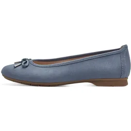 Jana Damen Ballerinas Elegant Vegan, Blau (Denim), 42 EU