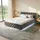 Juskys Nizza 140 x 200 cm mit Matratze grau