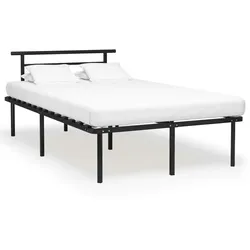 vidaXL Bettgestell Schwarz Metall 120x200 cm