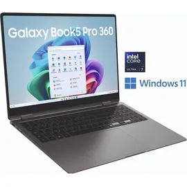 Samsung Galaxy Book5 Pro 360 16" Core Ultra 7 256V 16 GB RAM 1 TB SSD Moonstone Gray