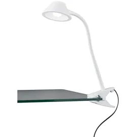 Trio Reality Leuchten LED Klemmleuchte Berry R22191201, Kunststoff Weiß, inkl. 3.5 Watt LED, Flexarm