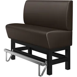 Gastro Hochbank | Braun | B:H 140 x 133 cm | Glatt | Leder | Bistro Hochbank, Thekenbank