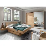 Schlafzimmerkomplettset in Wildeichefarben Bettkasten (vierteilig)