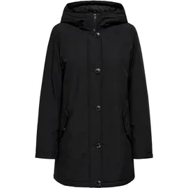 Only Parka ONLY "ONLOLIVIA LIFE PARKA COAT CS OTW", Damen, Gr. M, schwarz, Web, Obermaterial: 100% Polyester, unifarben, Jacken Parka