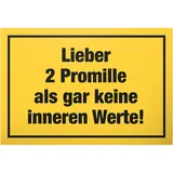 DankeDir! 2 Promille Schild mit Spruch - lustiges Geschenk für ihn Geschenkidee Geburtstagsgeschenk Männer Jungs Party Deko Zubehör Scherzartikel JGA - Accessoire Fotobox