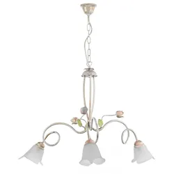 Kronleuchter Wilma Grün/Weiß/Pink max. 6 Watt