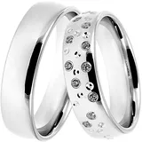 DOOSTI Trauring DOOSTI "Schmuck Geschenk Silber 925 Trauring Ehering Partnerring LIEBE" Gr. 58, silber (silberfarben), Fingerringe, Damen, 58, ohne Zirkonia, Silber 925 (Sterlingsilber), 5,5mm, Trauring, Made in Germany - wahlweise mit oder ohne Zirkonia