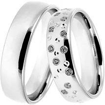 DOOSTI Trauring DOOSTI "Schmuck Geschenk Silber 925 Trauring Ehering Partnerring LIEBE" Gr. 58, silber (silberfarben), Fingerringe, Damen, 58, ohne Zirkonia, Silber 925 (Sterlingsilber), 5,5mm, Trauring, Made in Germany - wahlweise mit oder ohne Zirkonia
