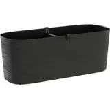 Teraplast tera® Pflanzgefäße PAROS Black schwarz rechteckig 40 cm - Kunststoff