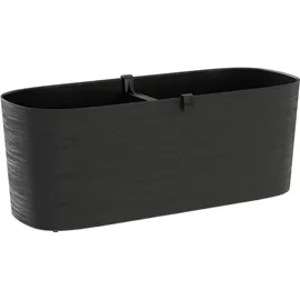 Teraplast tera® Pflanzgefäße PAROS Black schwarz rechteckig 40 cm - Kunststoff