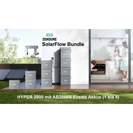 Zendure SolarFlow Hyper 2000 mit AB2000 Solarspeicher 2 x AB2000