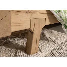 MASSIVMOEBEL24.DE Balkenbett Eiche 140x200 natur geölt OAK HEART 01