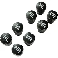 HP Autozubehör Ventilkappen 8er Set Schwarz