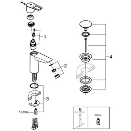 Grohe BauLoop Einhandmischer Chrom