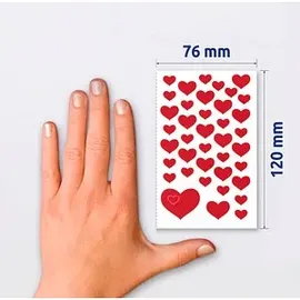 Avery Zweckform Sticker Herzen 117 Aufkleber