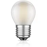 ledscom.de E27 LED Leuchtmittel, G45, warmweiß (2700 K), 4 W, 477lm, gefrostet