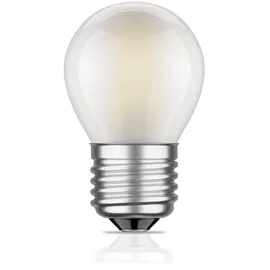 ledscom.de E27 LED Leuchtmittel, G45, warmweiß (2700 K), 4 W, 477lm, gefrostet