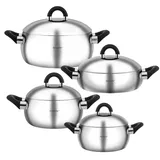 Hascevher Topf-Set 8-tlg. Kochtopf + Glasdeckel