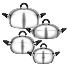 Hascevher Topf-Set 8-tlg. Kochtopf + Glasdeckel