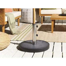 Beliani Schirmständer Granit Ø 45 cm Schwarz