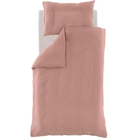 Träumeland Babybettwäsche "Bio-Baumwolle", rosa, B/L: 100cm x 135cm, 1 Stk., 1 Stk., Musselin, B/L: 60cm x 40cm, 2 Stk., Musselin, Obermaterial: 100% Baumwolle, Bettwäsche, GOTS zertifiziert - aus Bio-Baumwolle