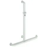 Hewi active+ Duschhandlauf 801.35D45098 signalweiß, 762 x 1250 mm, mit Brausehalterstange, antimikrobiell