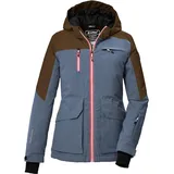 KILLTEC Mädchen Skijacke/Funktionsjacke mit Kapuze und Schneefang KSW 340 GRLS SKI JCKT, jeansblau, 140
