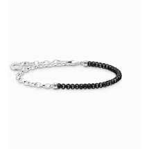 Thomas Sabo Armband mit schwarzen Perlen 925 Sterling Silber A2100-130-11-L14 Größe 14 cm