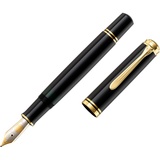 Pelikan Kolbenfüllhalter Souverän M800 Feder EF Schwarz,