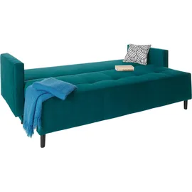 Collection AB Schlafsofa »Solar«, Bettfunktion, Bettkasten, Federkern und loser Rücken- und Zierkissen blau