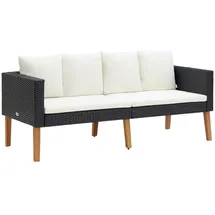 vidaXL Loungesofa schwarz 310216