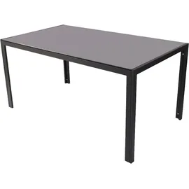 Mojawo Gartengarnitur Sitzgarnitur Stapelstühle Stapelsessel 5teilig 160x90cm Glastisch