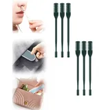 Nasenhaarschneider, Nasal Hair Cutter, 2024 New doppelseitiges Nasenhaarmesser, Nasenlochhaarentferner-Werkzeug,Ohne Strom, Hygienisch (Dark Green, 6PCS)