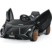 Costway Lamborghini Kinderauto mit 2,4G-Fernbedienung, Elektroauto 3-5km/h mit MP3,