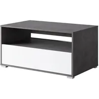 Mirjan24 Couchtisch, Grau, Weiß, Rechteckig,Rechteckig, 90x45x55 cm, Wohnzimmer, Wohnzimmertische,