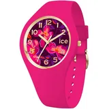 - ICE flower Fuschia blossom - Rosa Damenuhr mit Silikonarmband - 021738 (Small +)